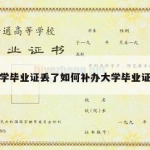 大学毕业证丢了如何补办大学毕业证呢