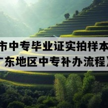 韶关市中专毕业证实拍样本(1998年广东地区中专补办流程）