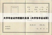 大学毕业证件照图片高清（大学生毕业证照）