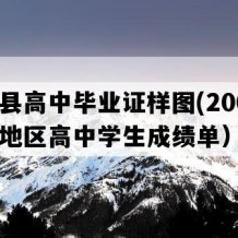 铜鼓县高中毕业证样图(2006年江西地区高中学生成绩单）