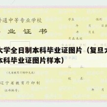 复旦大学全日制本科毕业证图片（复旦大学全日制本科毕业证图片样本）