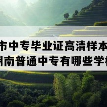 岳阳市中专毕业证高清样本(2021年湖南普通中专有哪些学校)