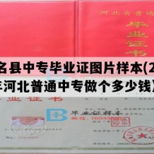 大名县中专毕业证图片样本(2000年河北普通中专做个多少钱）