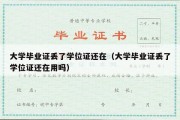 大学毕业证丢了学位证还在（大学毕业证丢了学位证还在用吗）