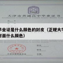 大学毕业证是什么颜色的封皮（正规大学毕业证的封面什么颜色）