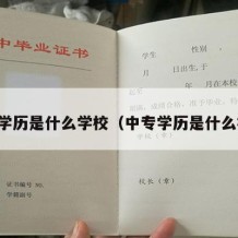 中专学历是什么学校（中专学历是什么样的）