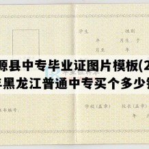 肇源县中专毕业证图片模板(2003年黑龙江普通中专买个多少钱）