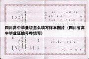 四川高中毕业证怎么填写样本图片（四川省高中毕业证编号咋填写）