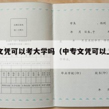 中专文凭可以考大学吗（中专文凭可以上大专吗）