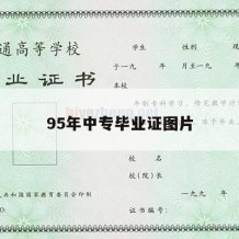 95年中专毕业证图片