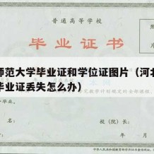 河北师范大学毕业证和学位证图片（河北师范大学毕业证丢失怎么办）