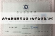 大学文凭哪里可以做（大学文凭有几种）