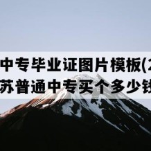 丰县中专毕业证图片模板(2009年江苏普通中专买个多少钱）