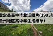 贵定县高中毕业证图片(1995年贵州地区高中学生成绩单）