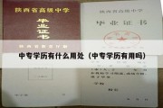 中专学历有什么用处（中专学历有用吗）