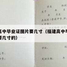 福建高中毕业证图片要几寸（福建高中毕业证图片要几寸的）