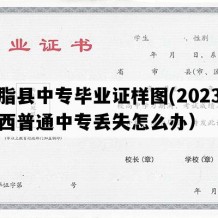 米脂县中专毕业证样图(2023年陕西普通中专丢失怎么办）