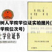 浙江树人学院学位证实拍图片(浙江树人学院位次号)