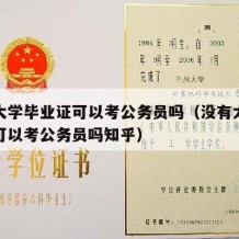 没有大学毕业证可以考公务员吗（没有大学毕业证可以考公务员吗知乎）