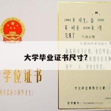 大学毕业证书尺寸?