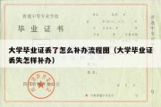 大学毕业证丢了怎么补办流程图（大学毕业证丢失怎样补办）