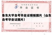 鲁东大学自考毕业证模板图片（山东自考毕业证图片）