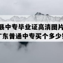 博罗县中专毕业证高清图片(2020年广东普通中专买个多少钱）