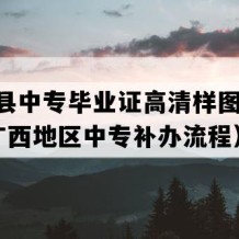 忻城县中专毕业证高清样图(1997年广西地区中专补办流程）