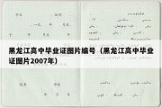 黑龙江高中毕业证图片编号（黑龙江高中毕业证图片2007年）