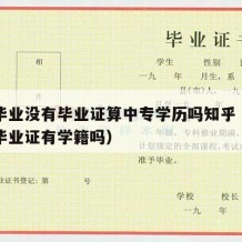 中专毕业没有毕业证算中专学历吗知乎（中专没有毕业证有学籍吗）