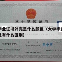 大学毕业证书外壳是什么颜色（大学毕业证外壳颜色有什么区别）