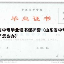 山东省中专毕业证书保护套（山东省中专毕业证丢了怎么办）