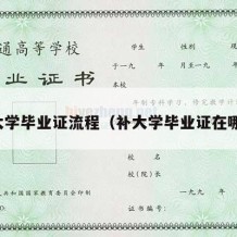 补大学毕业证流程（补大学毕业证在哪补）