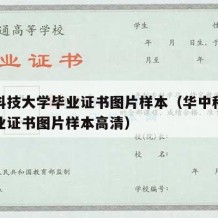 华中科技大学毕业证书图片样本（华中科技大学毕业证书图片样本高清）