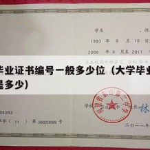 大学毕业证书编号一般多少位（大学毕业证书编号是多少）