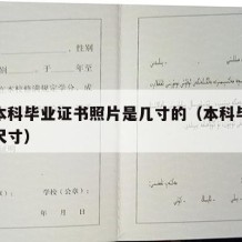 大学本科毕业证书照片是几寸的（本科毕业证相片尺寸）