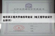 哈尔滨工程大学本科毕业证（哈工程毕业证什么样子）