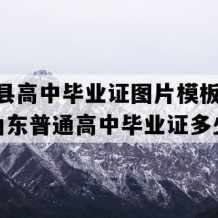 平邑县高中毕业证图片模板(2003年山东普通高中毕业证多少钱）