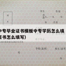 职业中专毕业证书模板中专学历怎么填（中专毕业证书怎么填写）