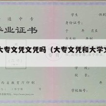 文凭大专文凭文凭吗（大专文凭和大学文凭的区别）