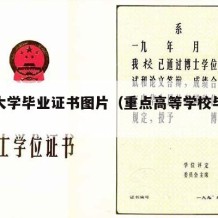 重点大学毕业证书图片（重点高等学校毕业证）