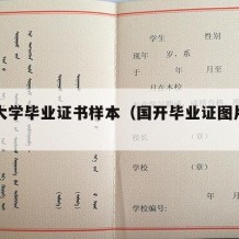 国开大学毕业证书样本（国开毕业证图片大图）