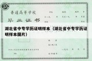 湖北省中专学历证明样本（湖北省中专学历证明样本图片）