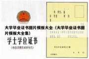 大学毕业证书图片模板大全（大学毕业证书图片模板大全集）