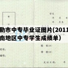 弥勒市中专毕业证图片(2011年云南地区中专学生成绩单）