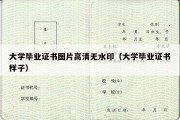 大学毕业证书图片高清无水印（大学毕业证书样子）