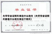 大学毕业证照片用在什么地方（大学毕业证照片都是什么地方用这个照片）