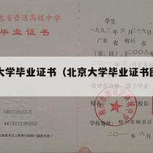 北京大学毕业证书（北京大学毕业证书图片高清）