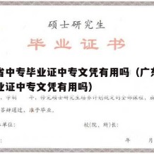 广东省中专毕业证中专文凭有用吗（广东省中专毕业证中专文凭有用吗）