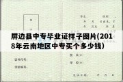 屏边县中专毕业证样子图片(2018年云南地区中专买个多少钱）